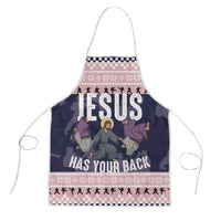 Jesus Has Your Back Jiu Jitsu Christmas Apron Funny Xmas Holiday Patterns - Wonder Print Shop