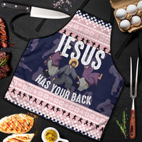 Jesus Has Your Back Jiu Jitsu Christmas Apron Funny Xmas Holiday Patterns - Wonder Print Shop