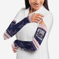 Jesus Has Your Back Jiu Jitsu Christmas Arm Sleeves Funny Xmas Holiday Patterns - Wonder Print Shop