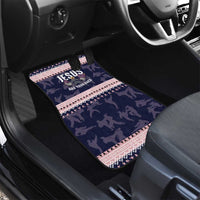 Jesus Has Your Back Jiu Jitsu Christmas Car Mats Funny Xmas Holiday Patterns - Wonder Print Shop