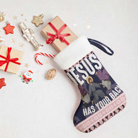 Jesus Has Your Back Jiu Jitsu Christmas Stocking Funny Xmas Holiday Patterns - Wonder Print Shop