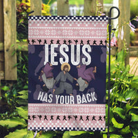 Jesus Has Your Back Jiu Jitsu Christmas Garden Flag Funny Xmas Holiday Patterns - Wonder Print Shop