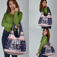 Jesus Has Your Back Jiu Jitsu Christmas Grocery Bag Funny Xmas Holiday Patterns - Wonder Print Shop