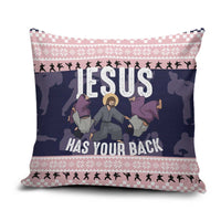 Jesus Has Your Back Jiu Jitsu Christmas Pillow Cover Funny Xmas Holiday Patterns - Wonder Print Shop