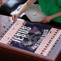 Jesus Has Your Back Jiu Jitsu Christmas Puzzle Funny Xmas Holiday Patterns - Wonder Print Shop