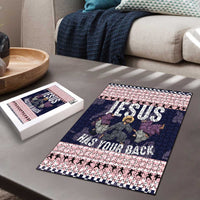 Jesus Has Your Back Jiu Jitsu Christmas Puzzle Funny Xmas Holiday Patterns - Wonder Print Shop