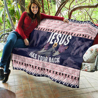 Jesus Has Your Back Jiu Jitsu Christmas Quilt Funny Xmas Holiday Patterns - Wonder Print Shop