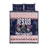 Jesus Has Your Back Jiu Jitsu Christmas Quilt Bed Set Funny Xmas Holiday Patterns - Wonder Print Shop
