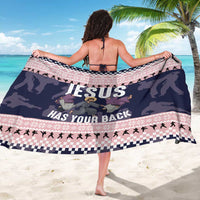 Jesus Has Your Back Jiu Jitsu Christmas Sarong Funny Xmas Holiday Patterns - Wonder Print Shop