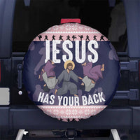 Jesus Has Your Back Jiu Jitsu Christmas Spare Tire Cover Funny Xmas Holiday Patterns - Wonder Print Shop