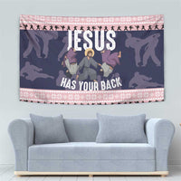 Jesus Has Your Back Jiu Jitsu Christmas Tapestry Funny Xmas Holiday Patterns - Wonder Print Shop