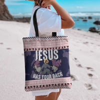 Jesus Has Your Back Jiu Jitsu Christmas Tote Bag Funny Xmas Holiday Patterns - Wonder Print Shop