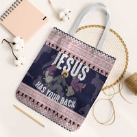 Jesus Has Your Back Jiu Jitsu Christmas Tote Bag Funny Xmas Holiday Patterns - Wonder Print Shop
