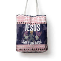 Jesus Has Your Back Jiu Jitsu Christmas Tote Bag Funny Xmas Holiday Patterns - Wonder Print Shop