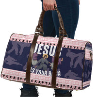 Jesus Has Your Back Jiu Jitsu Christmas Travel Bag Funny Xmas Holiday Patterns - Wonder Print Shop