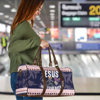 Jesus Has Your Back Jiu Jitsu Christmas Travel Bag Funny Xmas Holiday Patterns - Wonder Print Shop