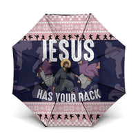 Jesus Has Your Back Jiu Jitsu Christmas Umbrella Funny Xmas Holiday Patterns - Wonder Print Shop