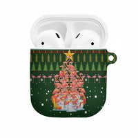 Flamingo Christmas Tree Christmas AirPods Case Funny Xmas Holiday Patterns - Wonder Print Shop