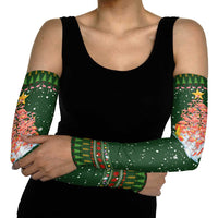 Flamingo Christmas Tree Christmas Arm Sleeves Funny Xmas Holiday Patterns - Wonder Print Shop