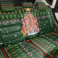 Flamingo Christmas Tree Christmas Back Car Seat Cover Funny Xmas Holiday Patterns - Wonder Print Shop