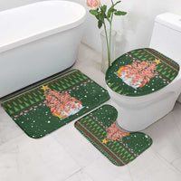 Flamingo Christmas Tree Christmas Bathroom Set Funny Xmas Holiday Patterns - Wonder Print Shop