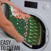 Flamingo Christmas Tree Christmas Bathroom Set Funny Xmas Holiday Patterns - Wonder Print Shop