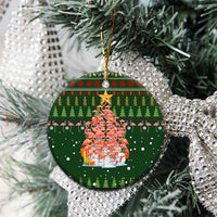 Flamingo Christmas Tree Christmas Ceramic Ornament Funny Xmas Holiday Patterns - Wonder Print Shop