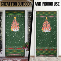 Flamingo Christmas Tree Christmas Door Cover Funny Xmas Holiday Patterns - Wonder Print Shop