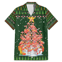 Flamingo Christmas Tree Christmas Family Matching Mermaid Dress and Hawaiian Shirt Funny Xmas Holiday Patterns - Wonder Print Shop
