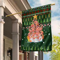 Flamingo Christmas Tree Christmas Garden Flag Funny Xmas Holiday Patterns - Wonder Print Shop