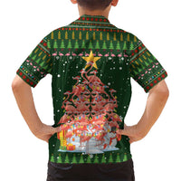 Flamingo Christmas Tree Christmas Kid Hawaiian Shirt Funny Xmas Holiday Patterns - Wonder Print Shop