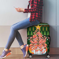 Flamingo Christmas Tree Christmas Luggage Cover Funny Xmas Holiday Patterns - Wonder Print Shop