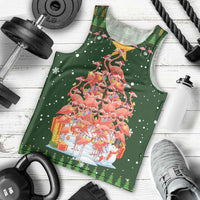 Flamingo Christmas Tree Christmas Men Tank Top Funny Xmas Holiday Patterns - Wonder Print Shop