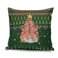Flamingo Christmas Tree Christmas Pillow Cover Funny Xmas Holiday Patterns - Wonder Print Shop