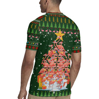 Flamingo Christmas Tree Christmas Rugby Jersey Funny Xmas Holiday Patterns - Wonder Print Shop