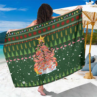 Flamingo Christmas Tree Christmas Sarong Funny Xmas Holiday Patterns - Wonder Print Shop
