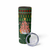 Flamingo Christmas Tree Christmas Skinny Tumbler Funny Xmas Holiday Patterns - Wonder Print Shop