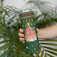 Flamingo Christmas Tree Christmas Skinny Tumbler Funny Xmas Holiday Patterns - Wonder Print Shop