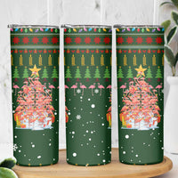 Flamingo Christmas Tree Christmas Skinny Tumbler Funny Xmas Holiday Patterns - Wonder Print Shop