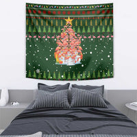 Flamingo Christmas Tree Christmas Tapestry Funny Xmas Holiday Patterns - Wonder Print Shop