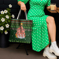 Flamingo Christmas Tree Christmas Tote Bag Funny Xmas Holiday Patterns - Wonder Print Shop