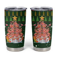 Flamingo Christmas Tree Christmas Tumbler Cup Funny Xmas Holiday Patterns - Wonder Print Shop