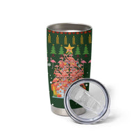 Flamingo Christmas Tree Christmas Tumbler Cup Funny Xmas Holiday Patterns - Wonder Print Shop