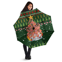 Flamingo Christmas Tree Christmas Umbrella Funny Xmas Holiday Patterns - Wonder Print Shop