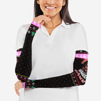 Flamingo Make Me Happy Christmas Arm Sleeves Funny Xmas Holiday Patterns - Wonder Print Shop