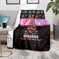 Flamingo Make Me Happy Christmas Blanket Funny Xmas Holiday Patterns - Wonder Print Shop