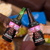 Flamingo Make Me Happy Christmas 4 in 1 Can Cooler Tumbler Funny Xmas Holiday Patterns - Wonder Print Shop