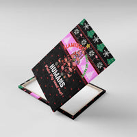 Flamingo Make Me Happy Christmas Canvas Wall Art Funny Xmas Holiday Patterns - Wonder Print Shop