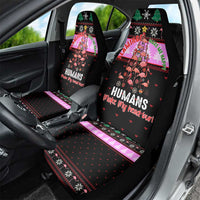 Flamingo Make Me Happy Christmas Car Seat Cover Funny Xmas Holiday Patterns - Wonder Print Shop