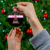 Flamingo Make Me Happy Christmas Ceramic Ornament Funny Xmas Holiday Patterns - Wonder Print Shop